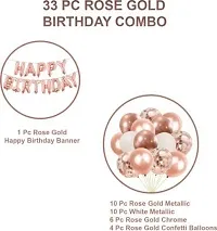 Krido Happy Birthday Decoration Kit 33 pc Combo with Rose Gold Birthday Banner-thumb1