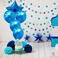 KridoGolden Latex  Confetti balloons for birthday decoration itemsBalloons (Blue, Set Of100) material Rubber (BLUE)-thumb4