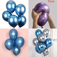 Krido Premium Metallic Latex Balloons Pack of 50 Blue Balloons for Decoration (Blue1)-thumb3