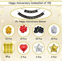 Krido Happy Anniversary Decoration Items - Home Bedroom Decorations 70Pcs Kit-thumb1