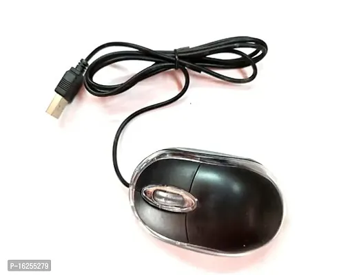 Wired USB 2.0 Mouse for Playing Game PC/Laptop LED Optical Wheel Wired Mouse Laptop Computer Mice Small Wired Optical Mouse for Windows Wired Optical Gaming Mouse ( Black)-thumb0