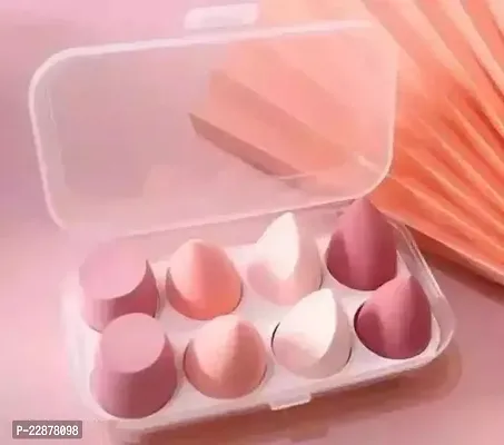 Use Friendly 8 Pc Makeup Sponge Puff 8 Pcs Set With Storage Box Foundation Powder Sponge Beauty Tools Women Makeup Makeup Blenders And Puffs