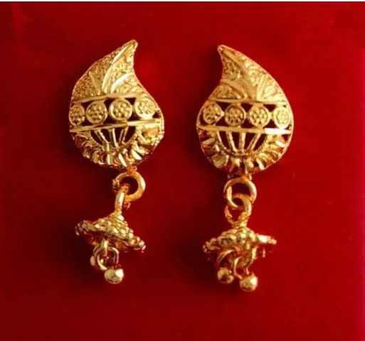 Brass Jhumkas Earrings For Women