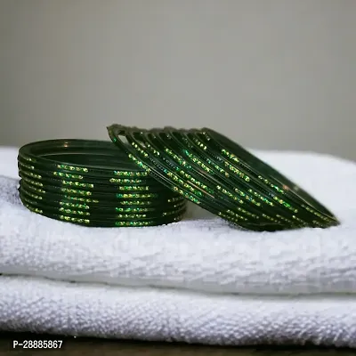 Green glass bangles online new arrivals
