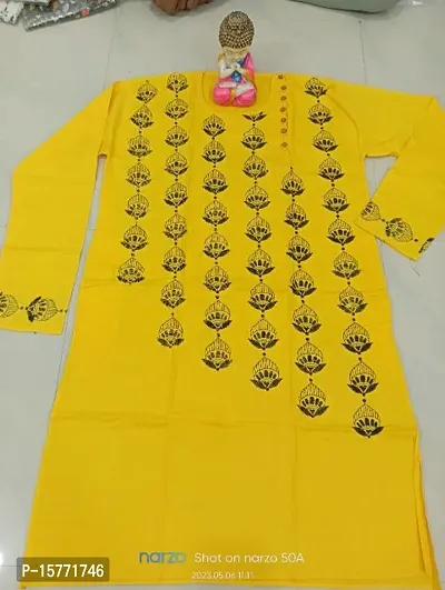 Reliable Yellow Silk Embroidered Ankle Length Kurta For Men-thumb0