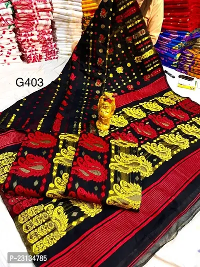 Pure jamdani sarees with blouse piece