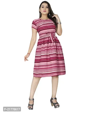 Stylish Multicoloured Crepe Printed Dresses For Women Pack Of 2-thumb0