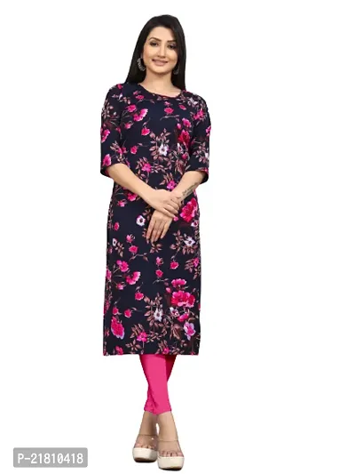 Stylish Multicoloured Crepe Printed Dress For Women