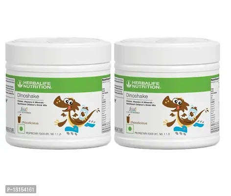 HERBALIFE Dinoshake Kids Drink Mix Chocolate Flavor Combo Pack Of 2 Combo  (Dinoshake Kids Drink Mix Chocolate Flavor Combo Pack Of 2 each 200g)-thumb0