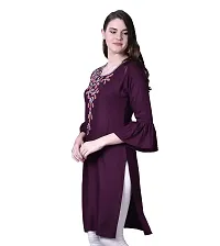 Ziva Fashion Women Cotton Rayon Embroidered Kurta-thumb4