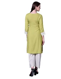 Ziva Fashion Women Embroidered Kurta and Palazzo Set Cotton Rayon Blend-thumb4