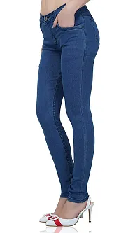 Luxsis Women's Skinny Fit Jeans (L_PlainHW-36 - Copy_Blue_36)-thumb1