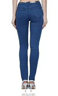 Luxsis Women's Skinny Fit Jeans (L_PlainHW-36 - Copy_Blue_36)-thumb2