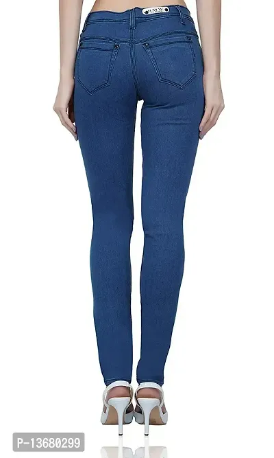 Luxsis Women's Skinny Fit Jeans (L_PlainHW-36 - Copy_Blue_36)-thumb3