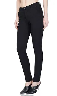 Luxsis Women's Slim Fit Formal Trousers (L-TROUSER-BLK-28_Black_28)-thumb2