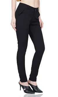 Luxsis Women's Slim Fit Formal Trousers (L-TROUSER-BLK-28_Black_28)-thumb1