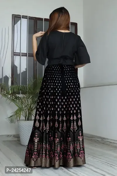 Designer  Rayon  Maxi Length Skirt For Women-thumb4