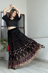 Designer  Rayon  Maxi Length Skirt For Women-thumb1