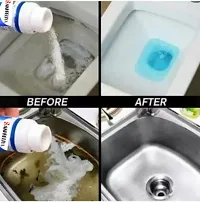 Powerful Sink  Drain Cleaner: Clog Block Remover, Automatic Toilet Cleaner Powder - Effective Unclogging and Hair Removal for Regular Drain Maintenance pack of 1-thumb2
