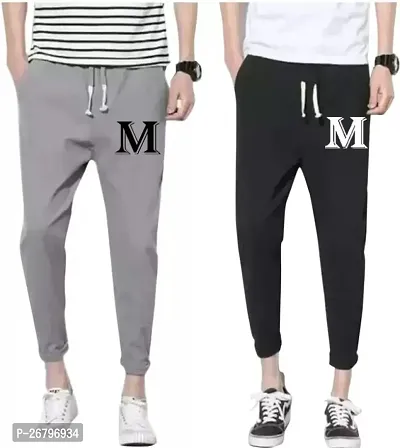 Classic Cotton Blend Track Pants for Men Pack of 2