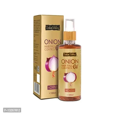 INDUS VALLEY 100% Organic Onion Oil For Hair Fall Control - (200ml)-thumb0