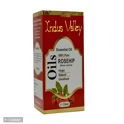 INDUS VALLEY 100% Pure and Natural Rosehip Oil for Hair  Face Care (15ml)-thumb5