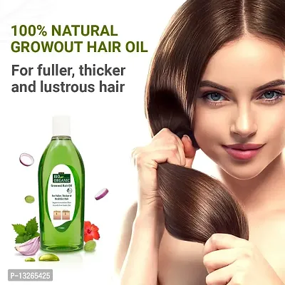 INDUS VALLEY Bio Organic Growout Hair Oil for Hair Growth 100% Organic and vegan that combats dandruff, flaky scalp, frizz and split ends -200ml-thumb4