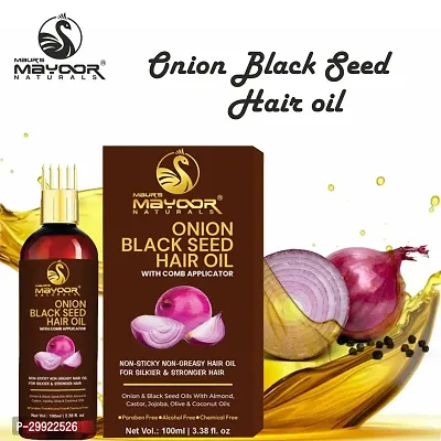 Mayoor Onion Black seed Hair Oil  - Controls Hair Fall - No Mineral Oil and Silicones-thumb2