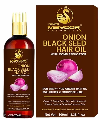 Mayoor Onion Black seed Hair Oil  - Controls Hair Fall - No Mineral Oil and Silicones-thumb0