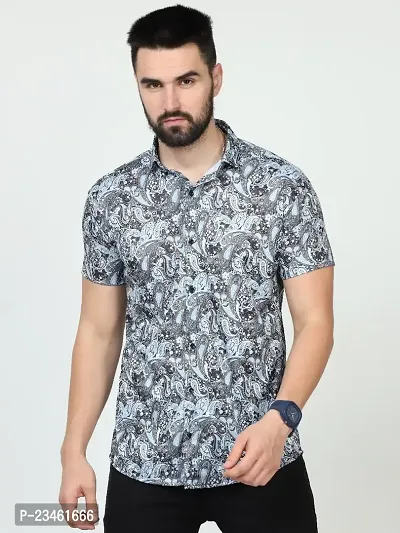 Reliable Multicoloured Cotton Spandex Short Sleeves Casual Shirt For Men
