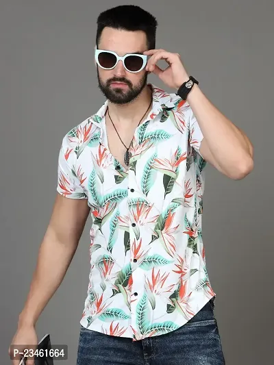 Reliable Multicoloured Cotton Spandex Short Sleeves Casual Shirt For Men