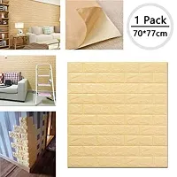 Odelee 3D PVC Wallpapers for Walls / Wall Stickers for Home Decoration (70 X 77 cm) (Beige)-thumb4