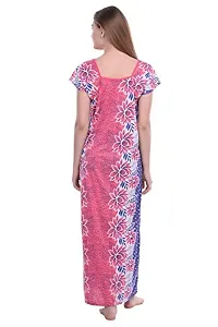 FNK Style Floral Printed Hosiery Nighty Maxi Night Gown for Women Sleep Wear Night & Honeymoon-thumb3