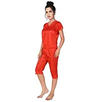 F.N.K STYLE Women's Satin Plain/Solid Nightwear Set Pack of 6-thumb4