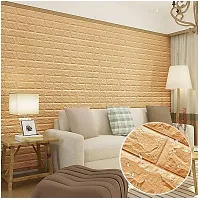 Odelee 3D PVC Wallpapers for Walls / Wall Stickers for Home Decoration (70 X 77 cm) (Beige)-thumb3