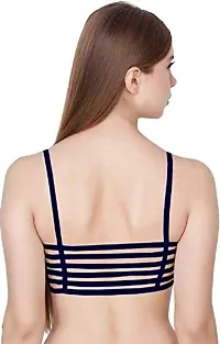 F.N.K STYLE Bralette for Women Cage Bra Cotton Blend Lightly Padded with Removable Pads Seamless Wire Free for Western Beach Wear & Backless Dresses - Pack of 2-thumb3