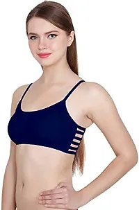 F.N.K STYLE Bralette for Women Cage Bra Cotton Blend Lightly Padded with Removable Pads Seamless Wire Free for Western Beach Wear & Backless Dresses - Pack of 2-thumb1