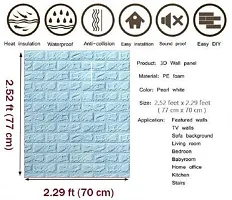 Odelee 3D PVC Wallpapers for Walls / Wall Stickers for Home Decoration (70 X 77 cm) (Blue)-thumb4