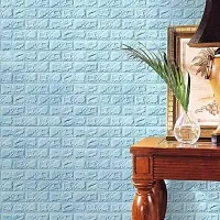 Odelee 3D PVC Wallpapers for Walls / Wall Stickers for Home Decoration (70 X 77 cm) (Blue)-thumb1