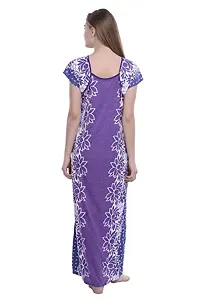 FNK Style Floral Printed Hosiery Nighty Maxi Night Gown for Women Sleep Wear Night & Honeymoon-thumb3