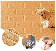 Odelee 3D PVC Wallpapers for Walls / Wall Stickers for Home Decoration (70 X 77 cm) (Beige)-thumb2