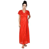 F.N.K STYLE Women's Satin Plain/Solid Nightwear Set Pack of 6-thumb2