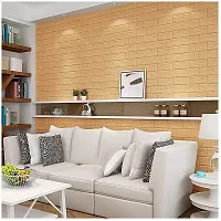 Odelee 3D PVC Wallpapers for Walls / Wall Stickers for Home Decoration (70 X 77 cm) (Beige)-thumb1