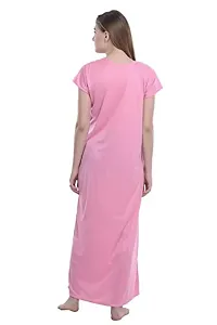 FNK Style Satin Soft Ankle Length Night Gown for Women Sleep Wear Night & Honeymoon-thumb3