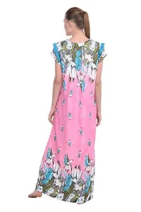 FNK Style Floral Printed Hosiery Nighty Maxi Night Gown for Women Sleep Wear Night & Honeymoon-thumb3