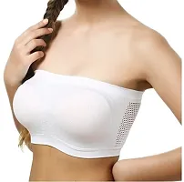 FirstWish Strapless Tube Bra (Free Size, Fits Best- 28-34 White-thumb2