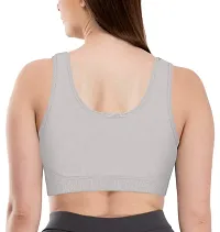 Mysha Womens  Girls Cotton Non-Wired, Non Padded Sports Bra (Pack of 3)-thumb3