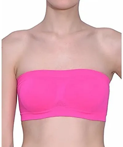 Firstwish Strapless Tube Bra (Free Size, Fits Best- 28-34