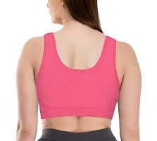 Firstwish Women's Air Bra, Sports Bra, Stretchable Non-Padded  Non-Wired Seamless Bra, Free Size (Fits Best - Size 28 to 36, Combo of 2) Black-Peach-thumb4