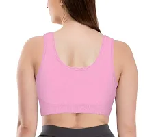 Mysha Womens  Girls Cotton Non-Wired, Non Padded Sports Bra (Pack of 3)-thumb4